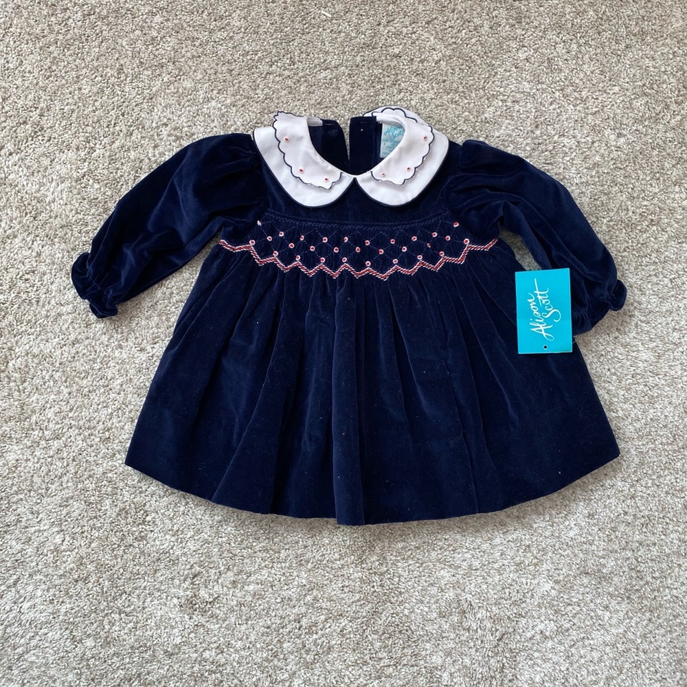 Vintage Alison Scott Smocked Baby Girl’s Dress